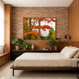 Kit Quadros Decorativos Árvore Laranja