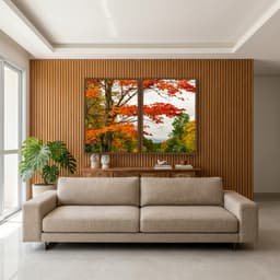 Kit Quadros Decorativos Árvore Laranja