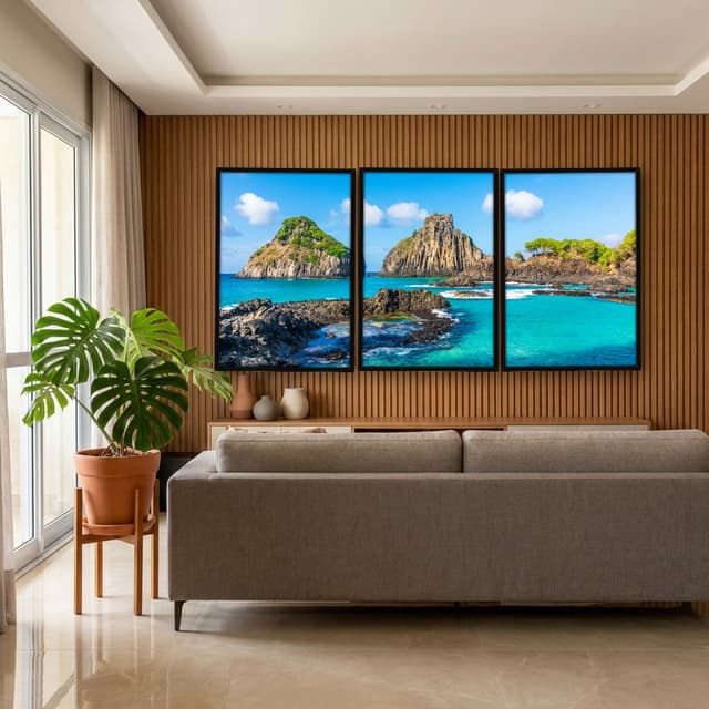 Kit Quadros Decorativos Lago E Montanha