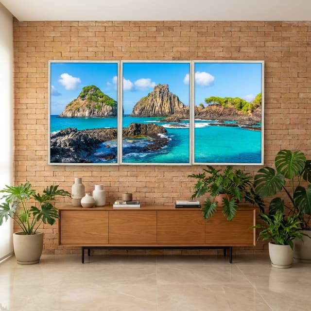 Kit Quadros Decorativos Lago E Montanha