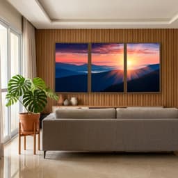 Kit Quadros Decorativos Pôr Do Sol