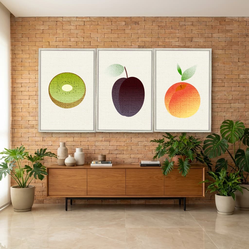 Kit Quadros Decorativos Frutas