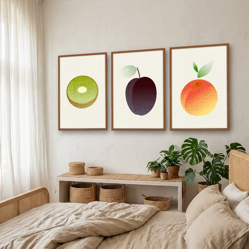 Kit Quadros Decorativos Frutas