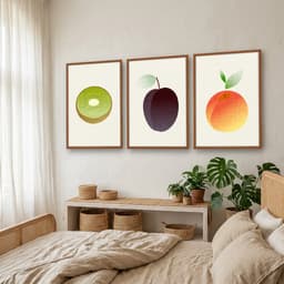 Kit Quadros Decorativos Frutas