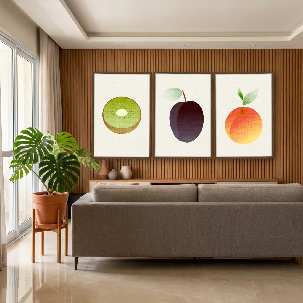 Kit Quadros Decorativos Frutas