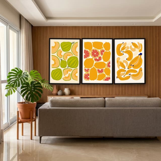 Kit Quadros Decorativos Frutas