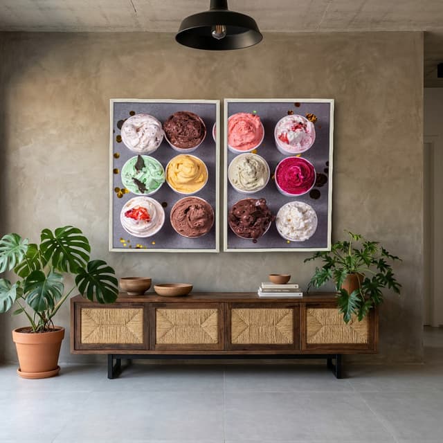 Kit Quadros Decorativos Sorvete