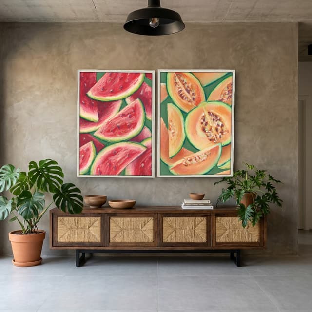 Kit Quadros Decorativos Frutas