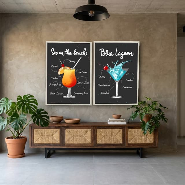 Kit Quadros Decorativos Drink