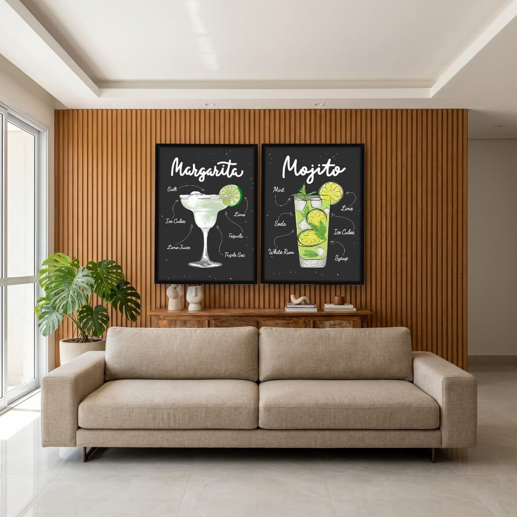 Kit Quadros Decorativos Drink