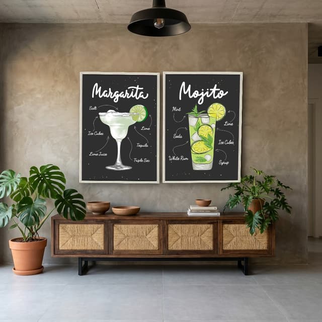 Kit Quadros Decorativos Drink