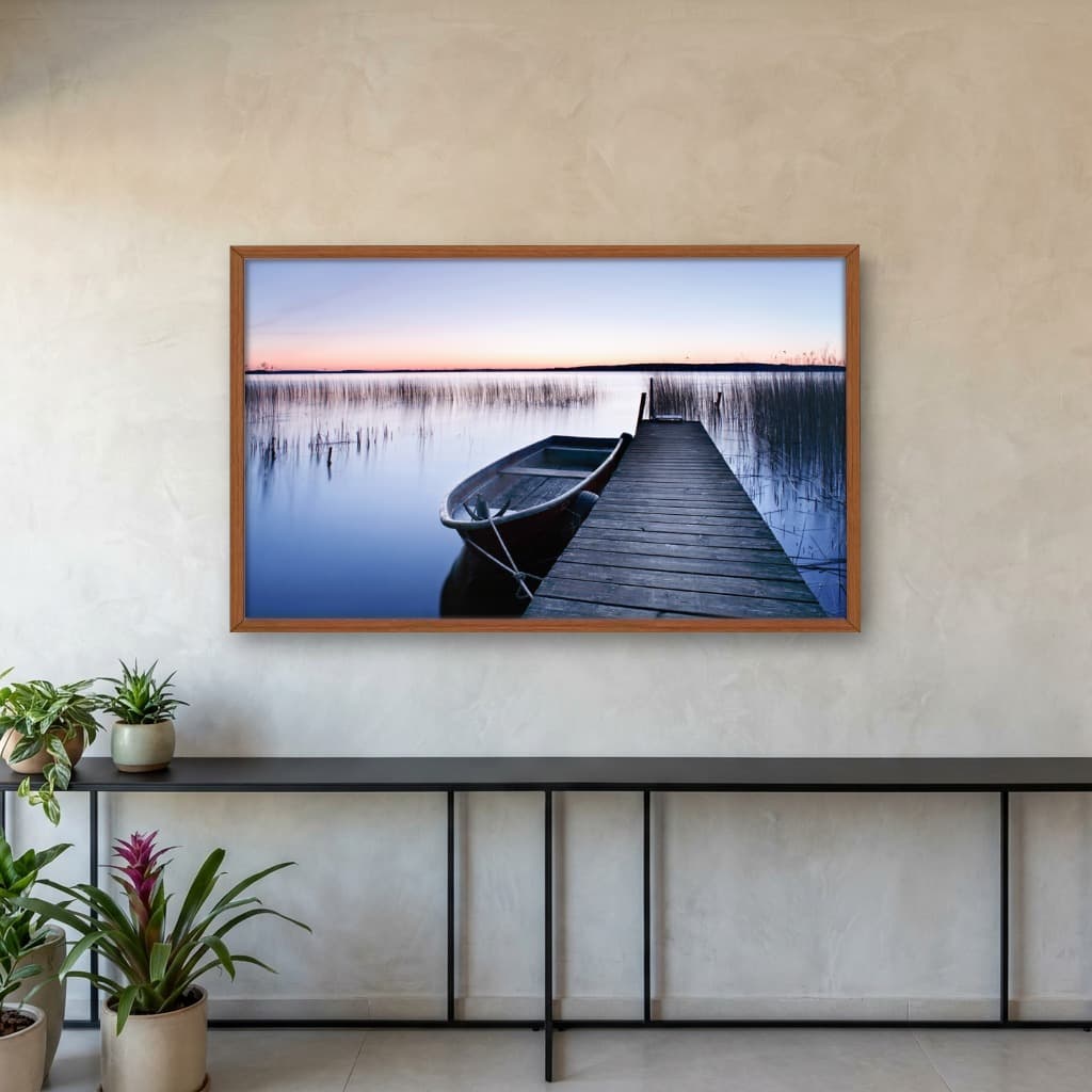 Quadro Decorativo Do Lado Da Ponte De Madeira