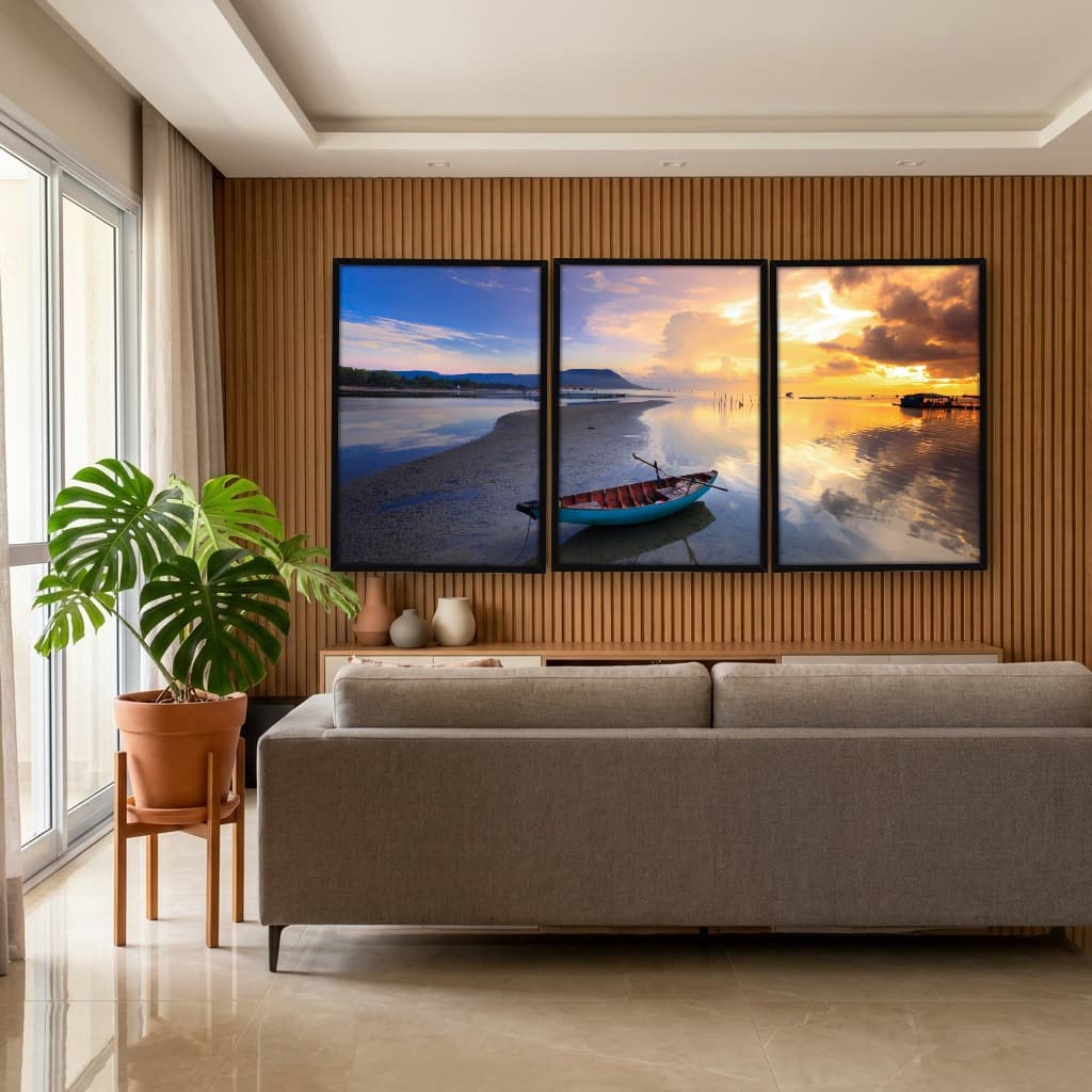 Kit Quadros Decorativos Na Areia