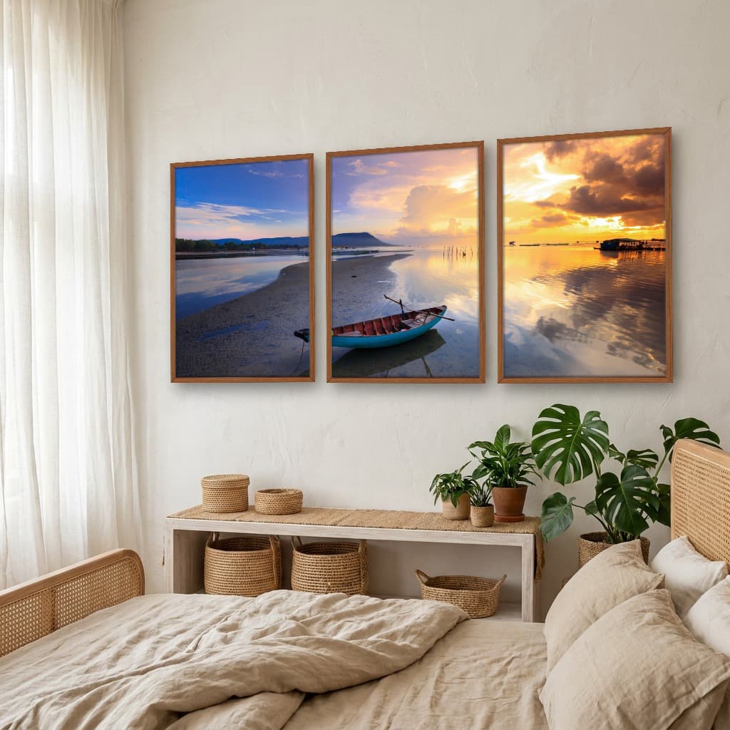 Kit Quadros Decorativos Na Areia