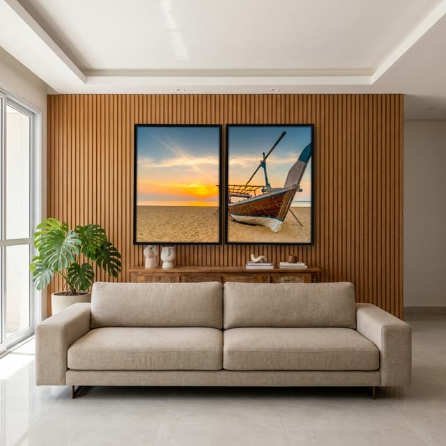 Kit Quadros Decorativos Na Areia