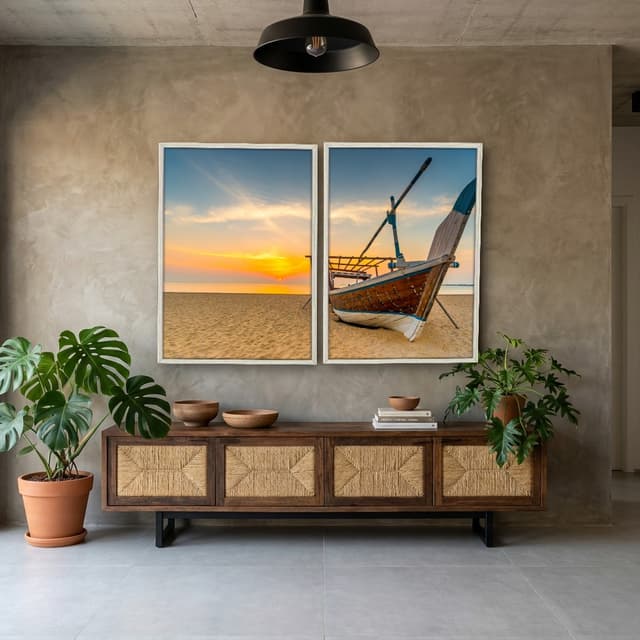 Kit Quadros Decorativos Na Areia