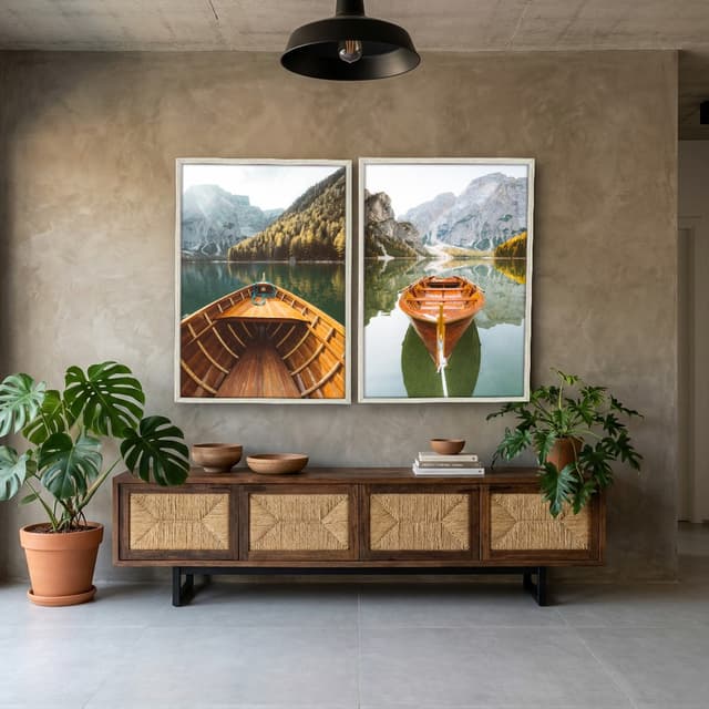 Kit Quadros Decorativos Vista De Montanha