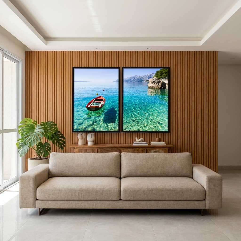 Kit Quadros Decorativos No Mar