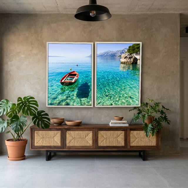 Kit Quadros Decorativos No Mar