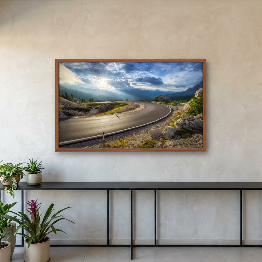 Quadro Decorativo Estrada Com Pôr Do Sol