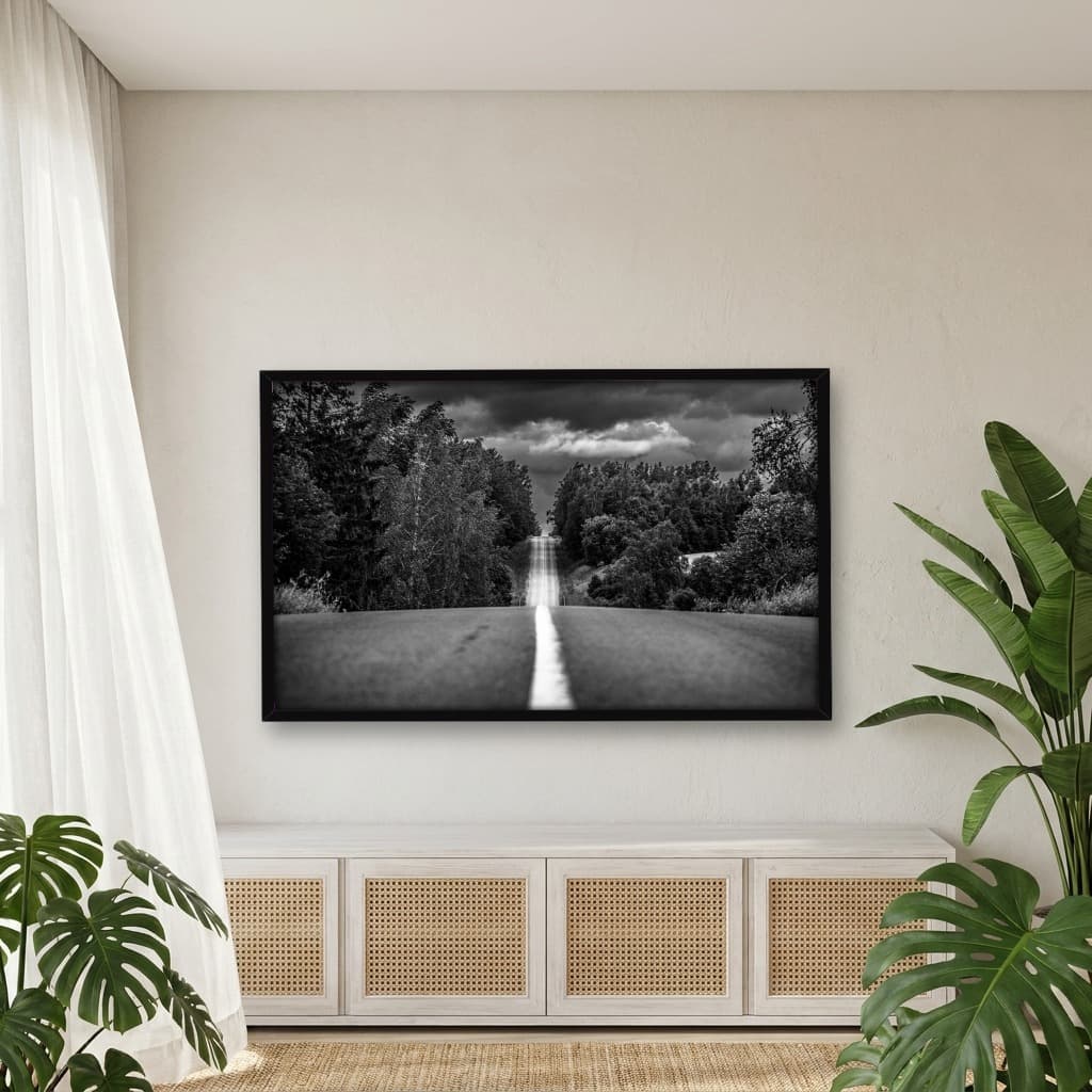 Quadro Decorativo Estrada Com Árvores