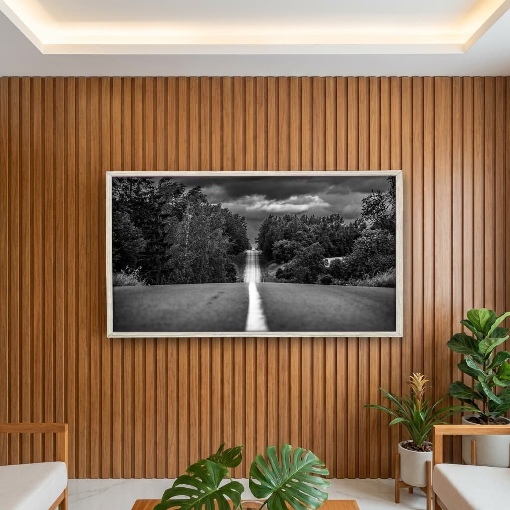Quadro Decorativo Estrada Com Árvores
