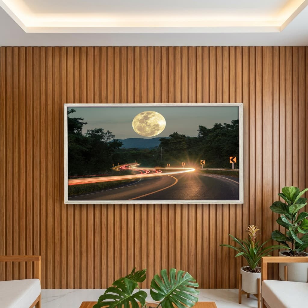 Quadro Decorativo Estrada Com Lua