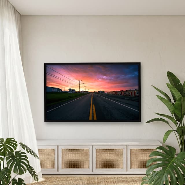Quadro Decorativo Estrada Com Pôr Do Sol