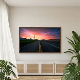 Quadro Decorativo Estrada Com Pôr Do Sol