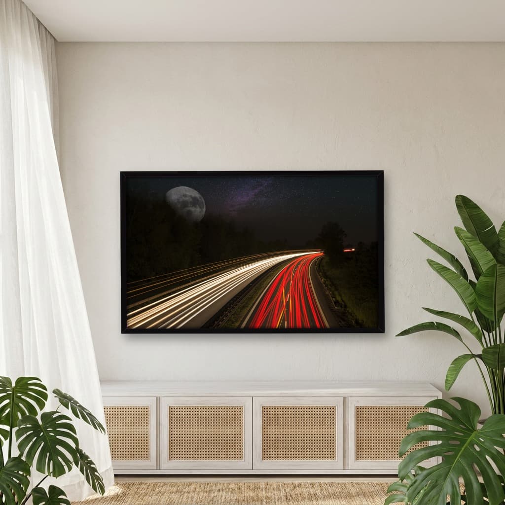 Quadro Decorativo Estrada Com Lua