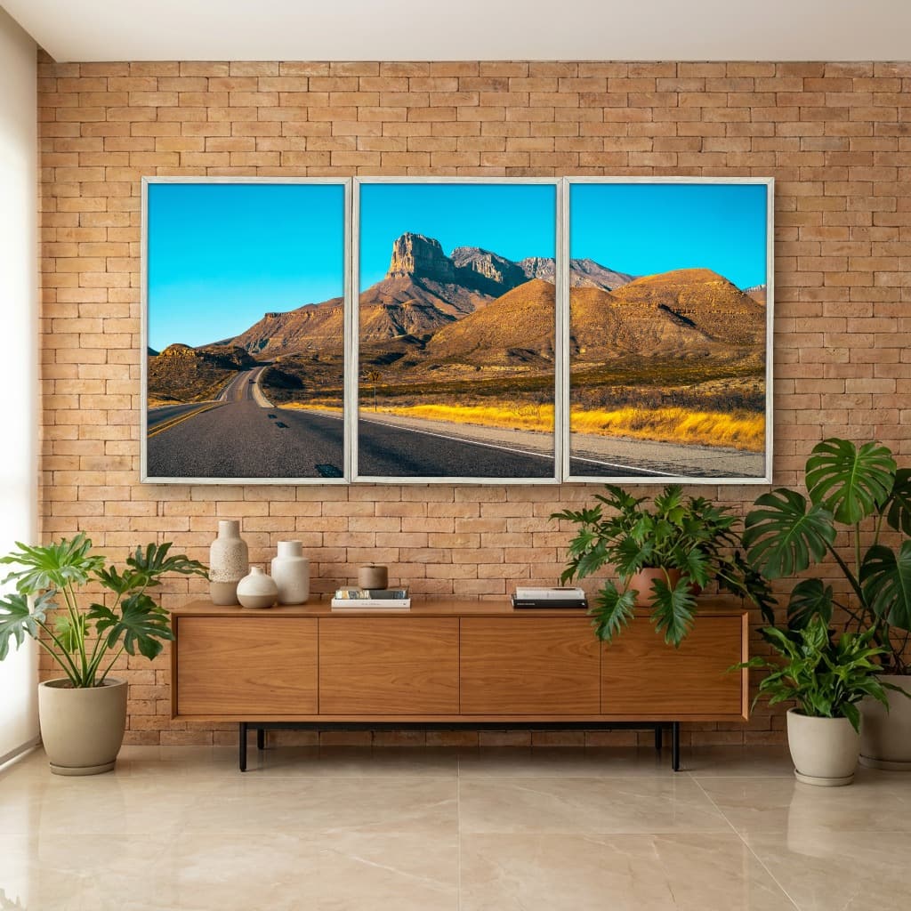 Kit Quadros Decorativos Estrada Com Montanhas