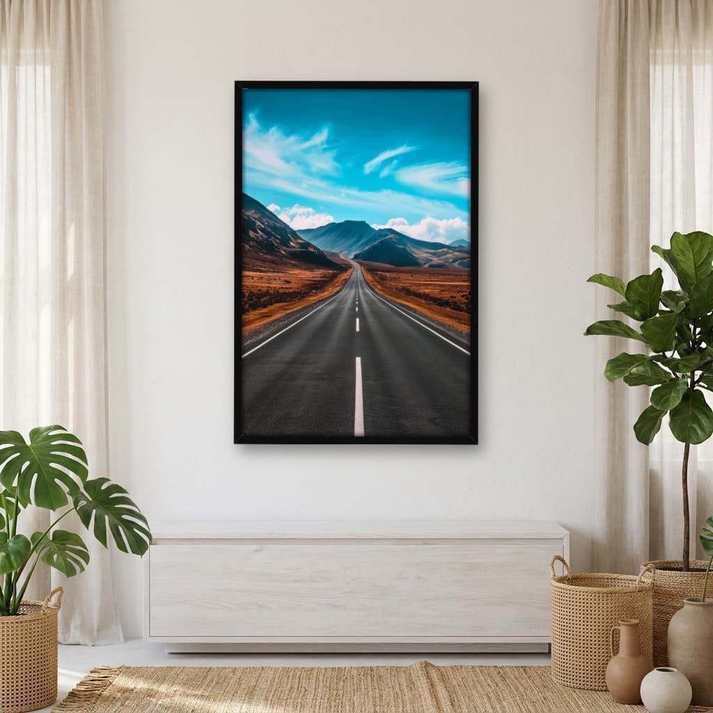 Quadro Decorativo Estrada Com Montanhas