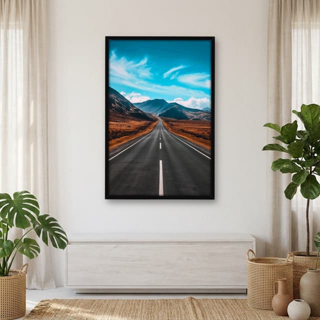 Quadro Decorativo Estrada Com Montanhas