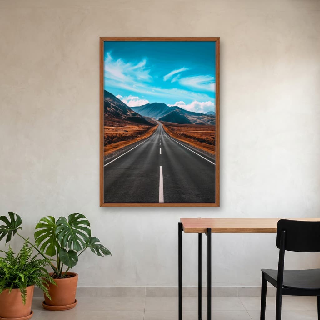 Quadro Decorativo Estrada Com Montanhas