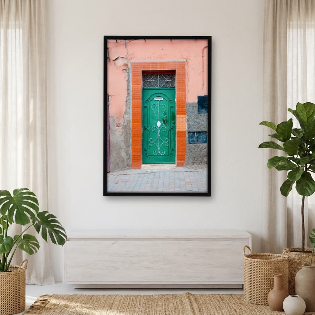 Quadro Decorativo Porta Verde