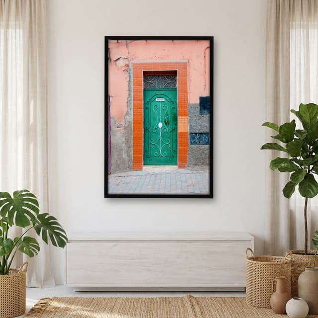 Quadro Decorativo Porta Verde