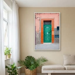 Quadro Decorativo Porta Verde