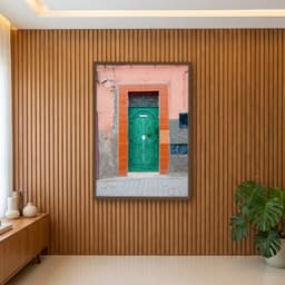 Quadro Decorativo Porta Verde