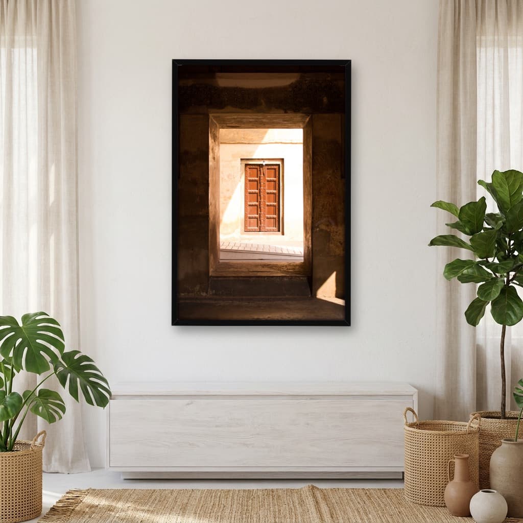 Quadro Decorativo Porta Marrom