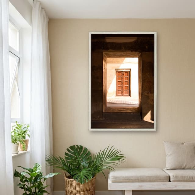 Quadro Decorativo Porta Marrom