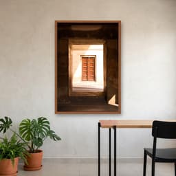 Quadro Decorativo Porta Marrom