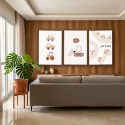 Kit Quadros Decorativos Carrinhos