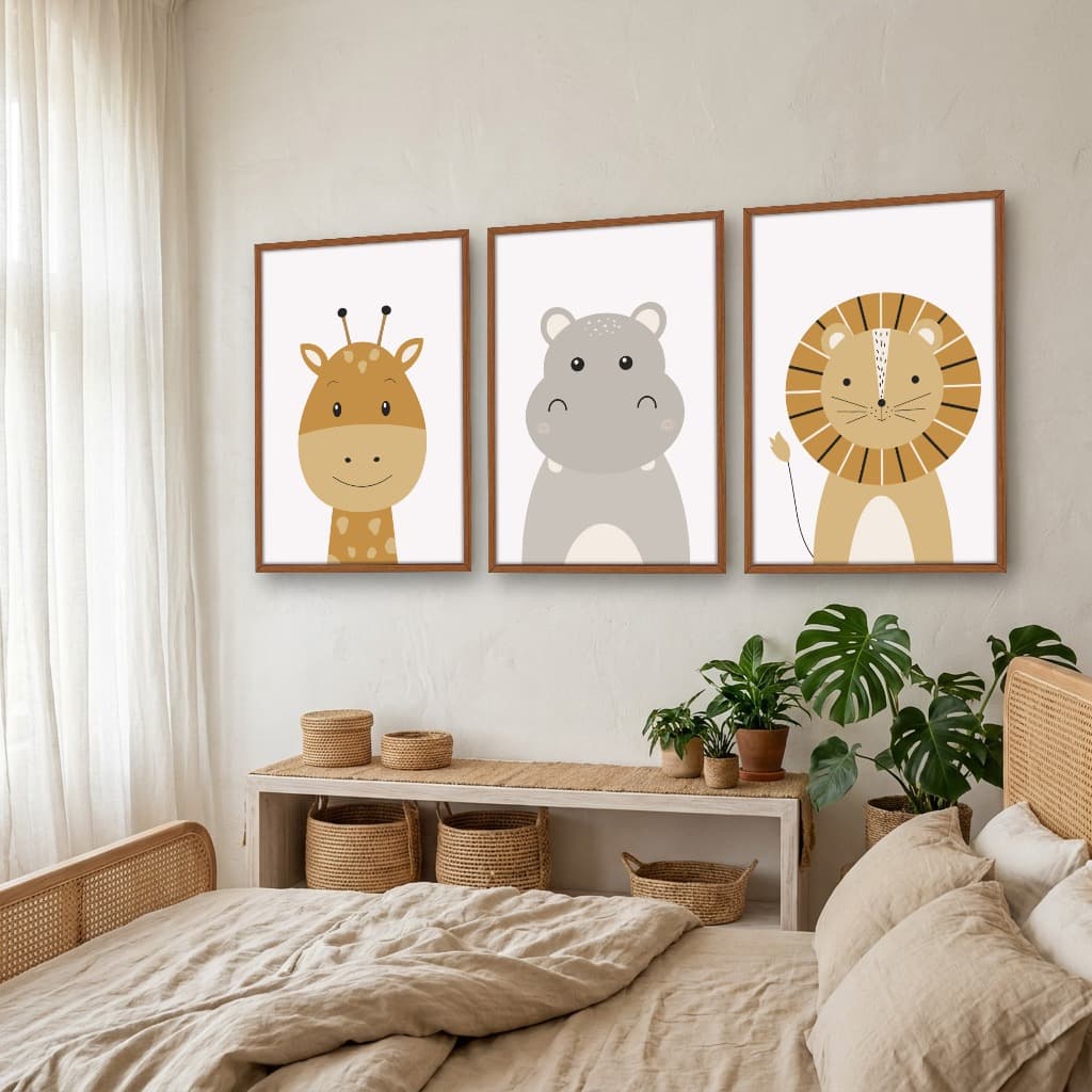 Kit Quadros Decorativos Safari