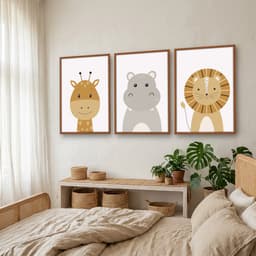 Kit Quadros Decorativos Safari