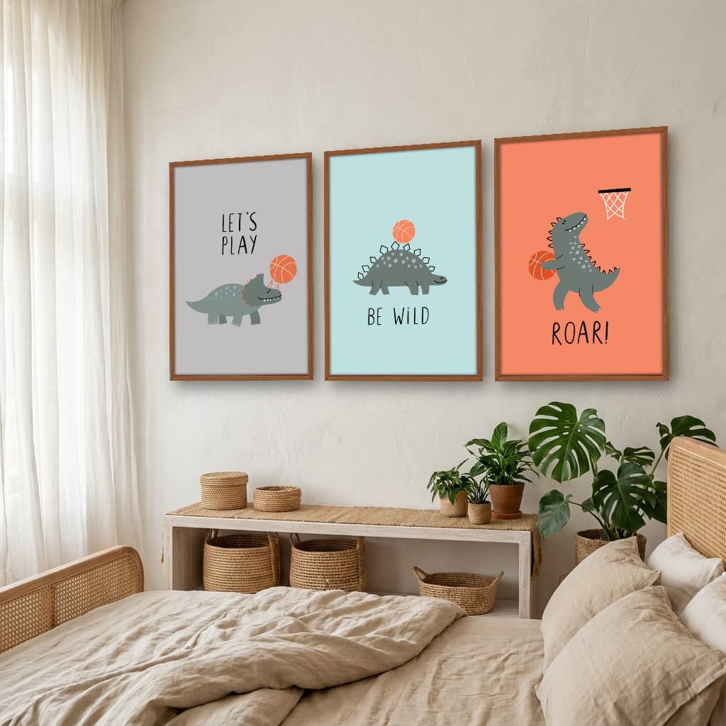Kit Quadros Decorativos Dinossauro