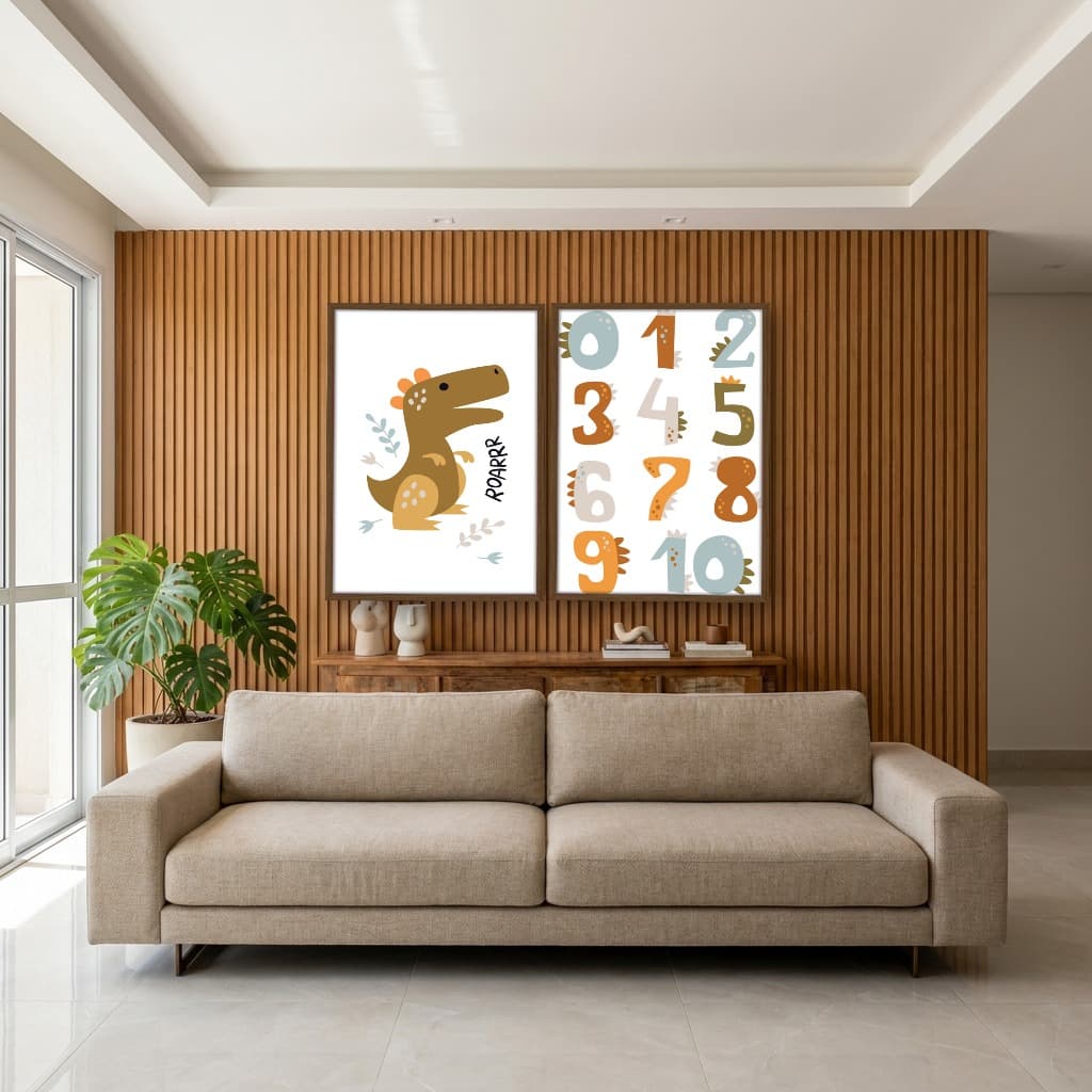 Kit Quadros Decorativos Dinossauro