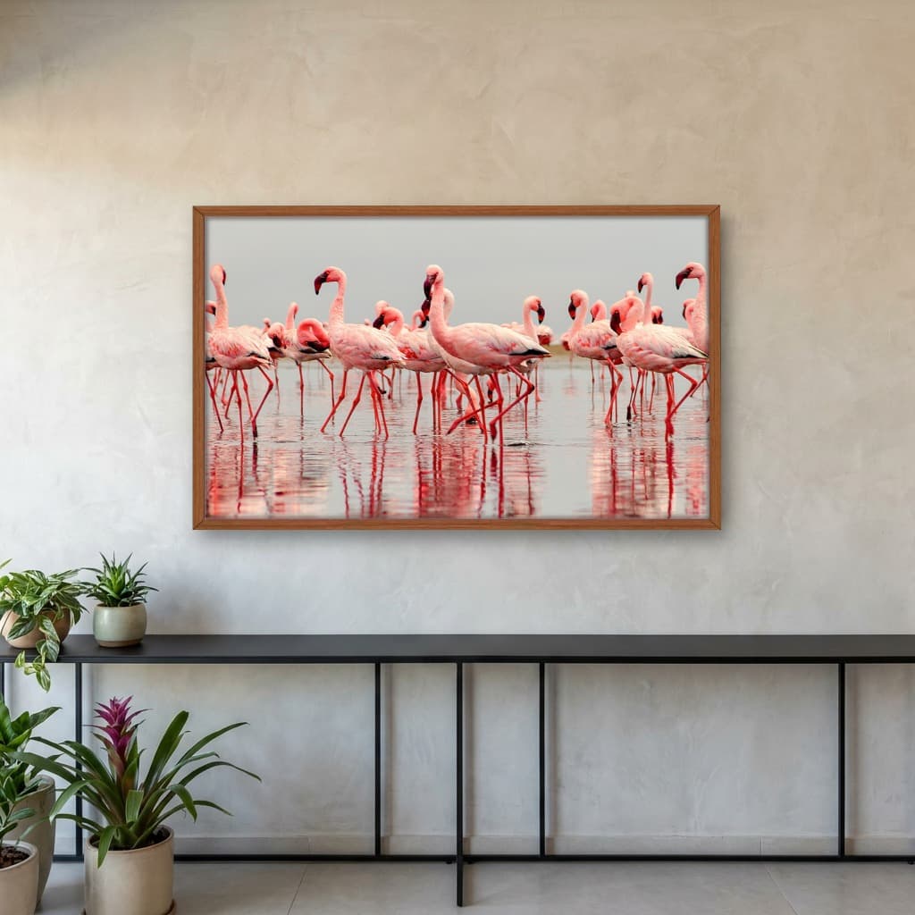 Quadro Decorativo Flamingos