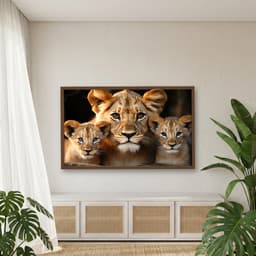 Quadro Decorativo Família Leão