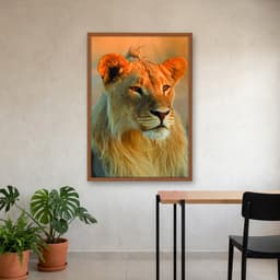 Quadro Decorativo Leão Jovem