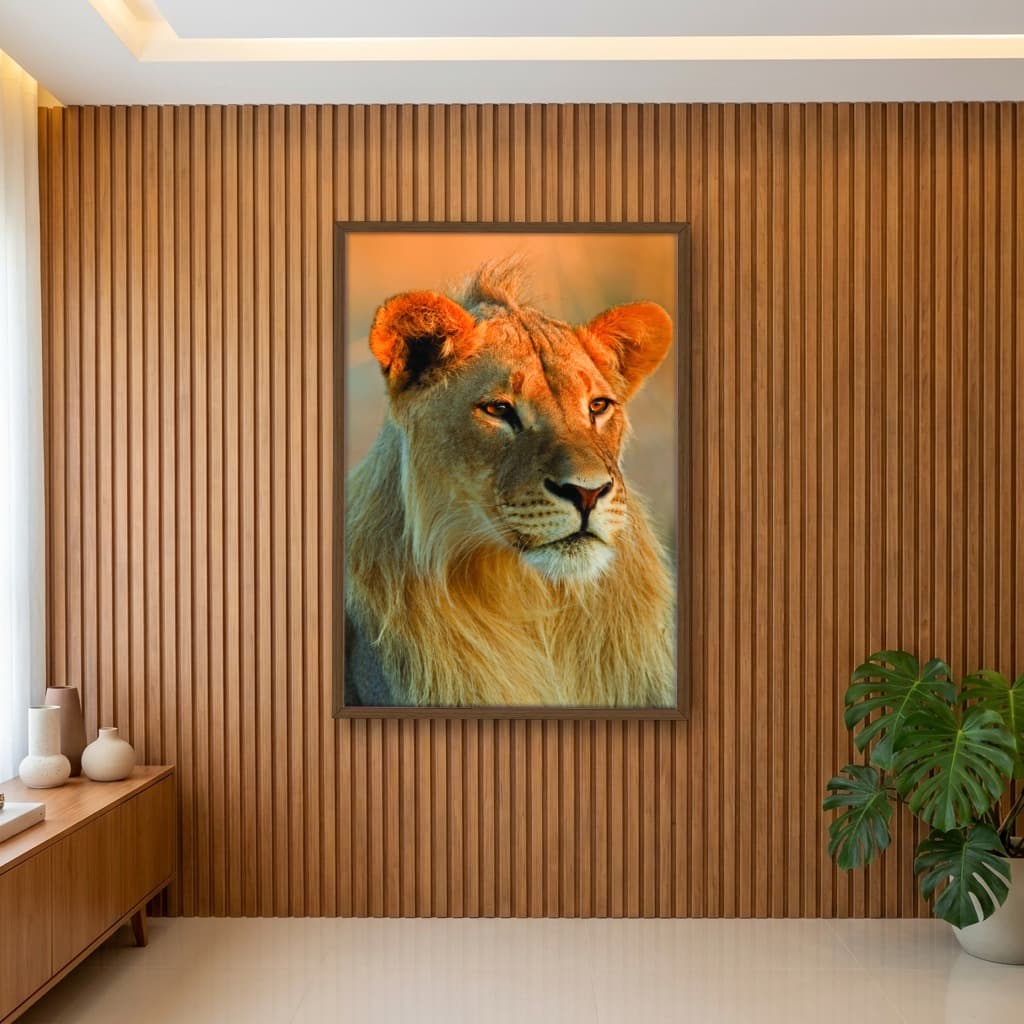 Quadro Decorativo Leão Jovem